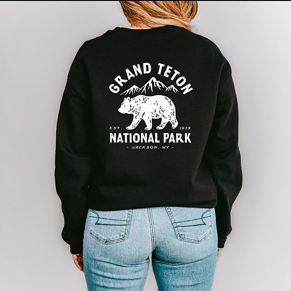 

Винтажный свитшот с принтом национального парка Гранд-Титон спереди и сзади Simply Sage Market, Midnight