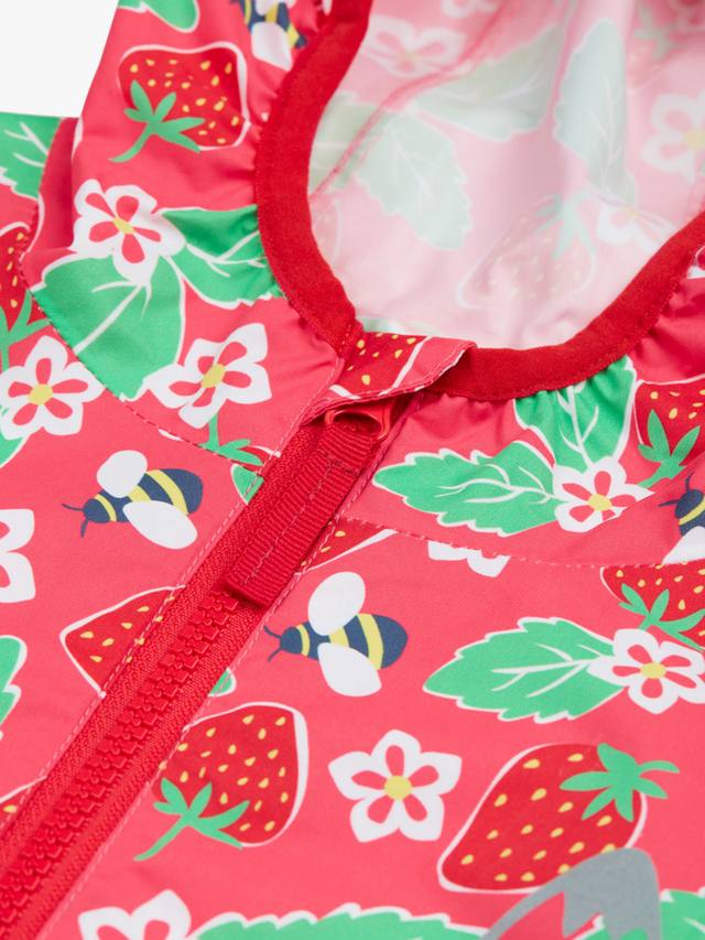 Детская водонепроницаемая куртка Rain or Shine Strawberry Frugi, Pink/Multi — фото 4