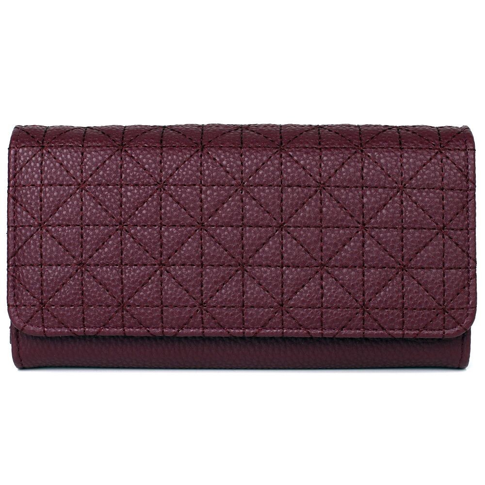 

Кошелек из искусственной кожи Julia Buxton с двойным ромбовидным узором Bianca, цвет Quilt Merlot
