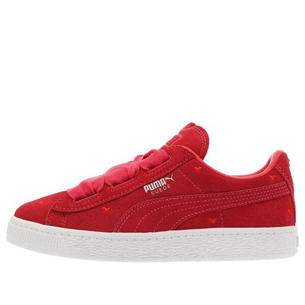

Кроссовки suede heart ps sneakers red Puma, красный