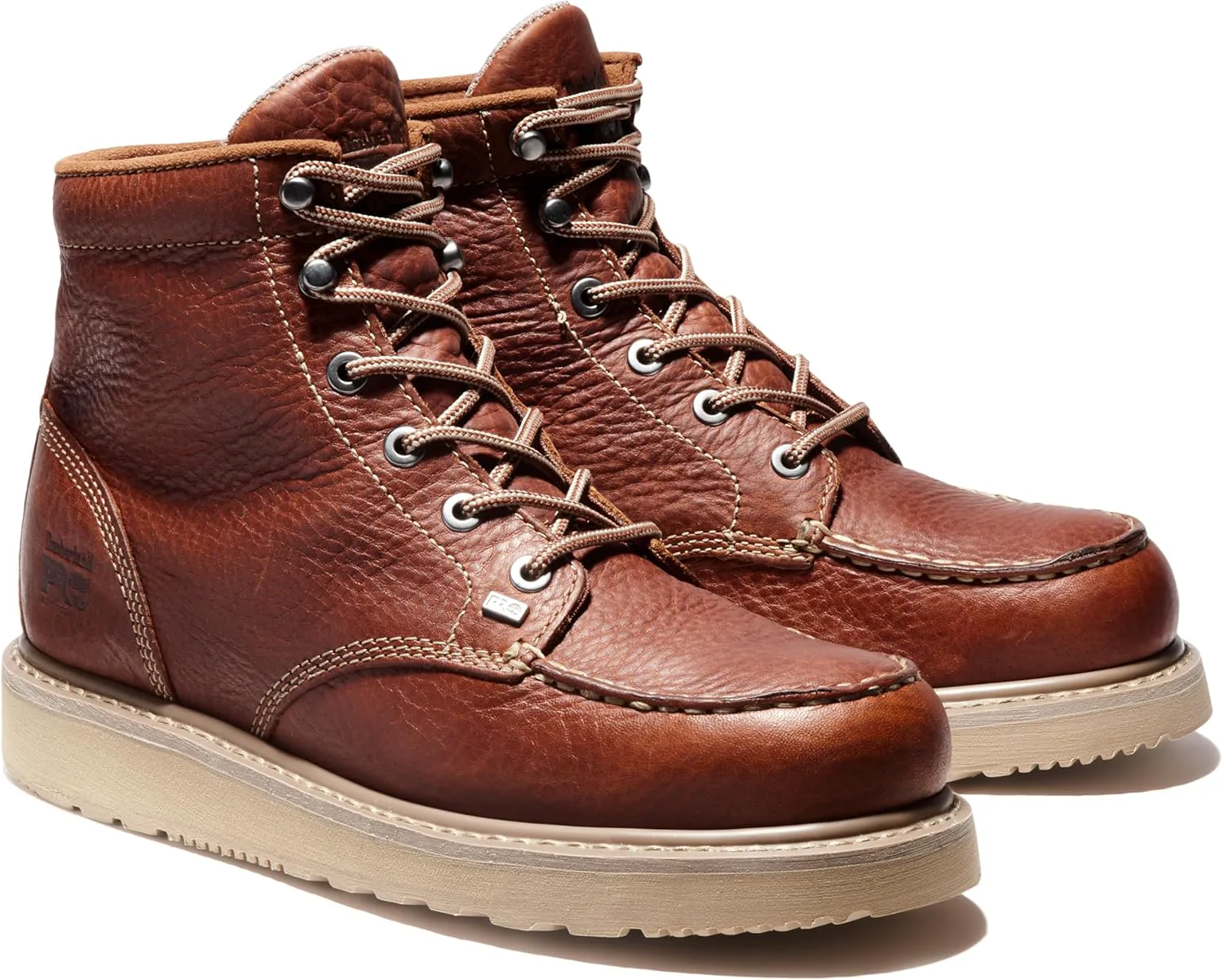 Мужские рабочие ботинки Timberland PRO Barstow Wedge с мягким носком, коричневый — фото 4