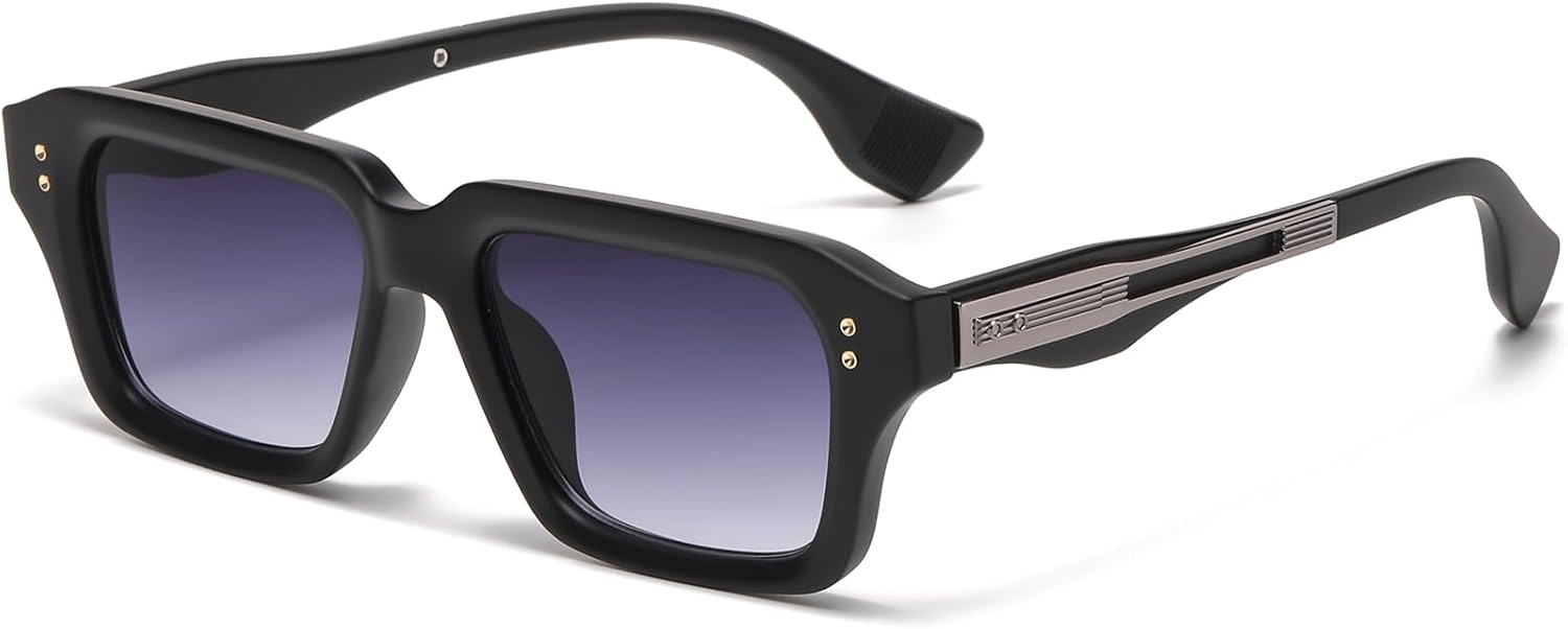 

Солнцезащитные очки AIEYEZO прямоугольной формы для мужчин и женщин, модные солнцезащитные очки в квадратной оправе, ретро-дизайнерские очки в стиле 90-х, Matte Black/Grey Gradient