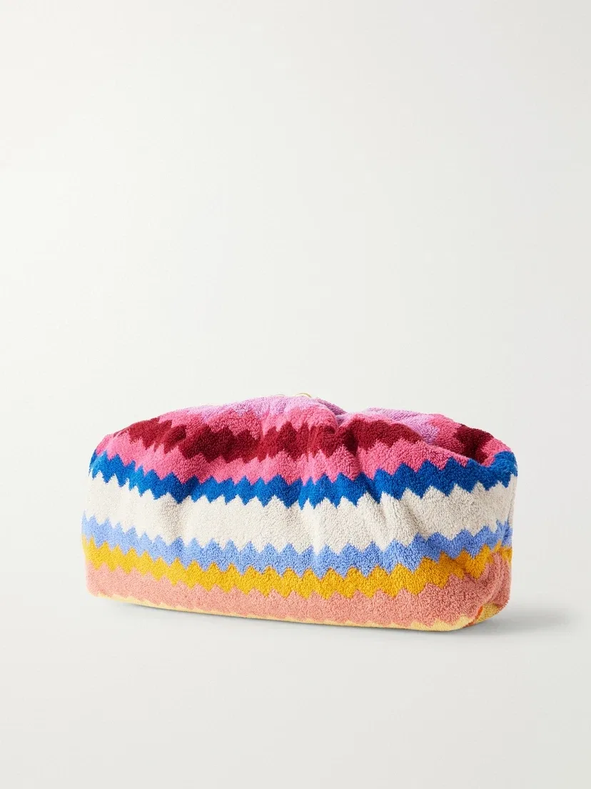 Большая полосатая махровая сумка Missoni, мультицвет — фото 4