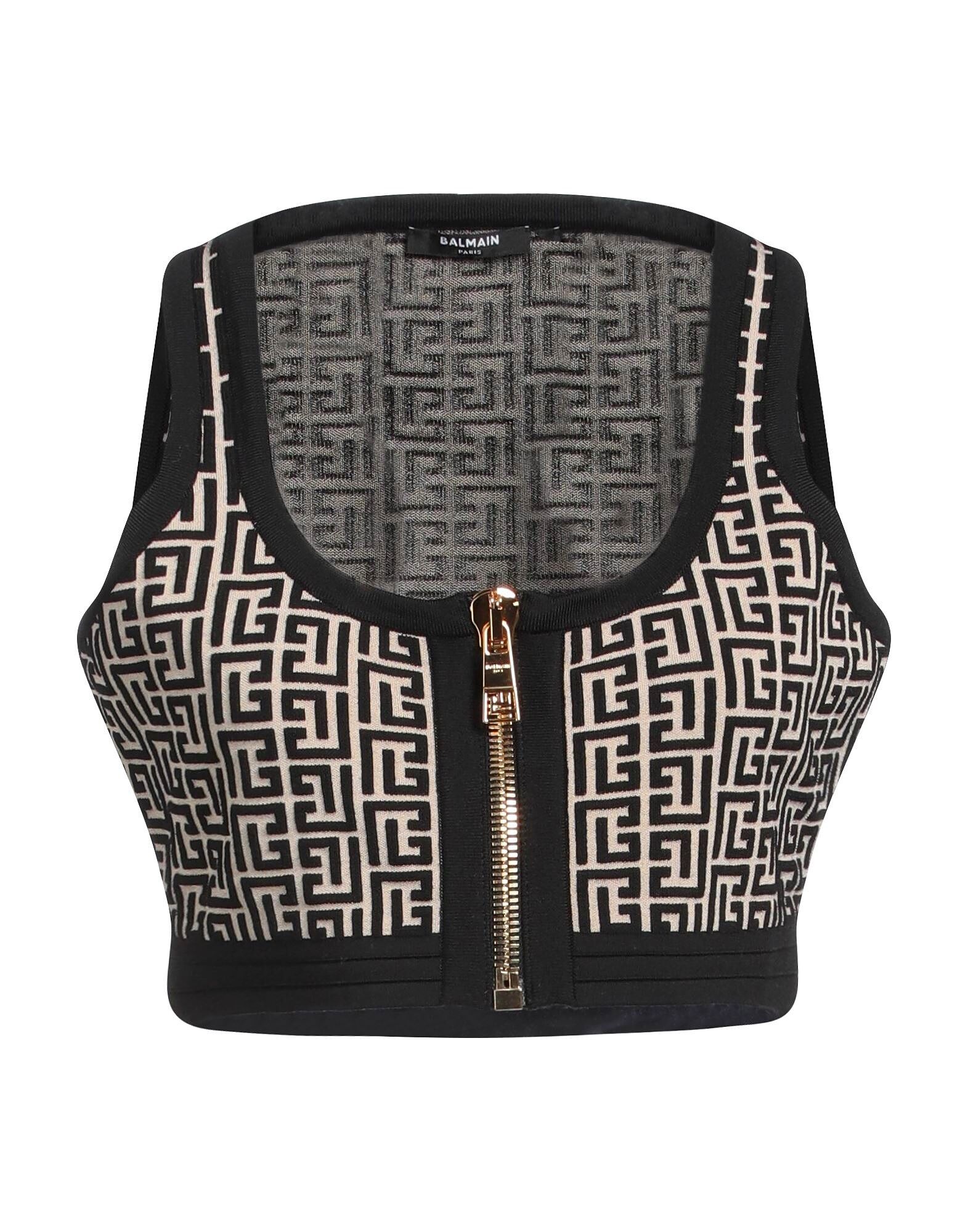 

Кроп-топ Balmain, черный