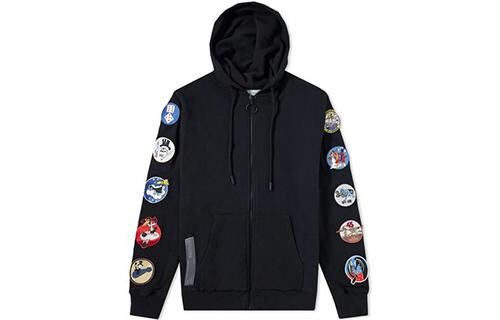 Толстовка mens medal back arrows sketch cotton zipper normal fit Off-White, черный — фото 2