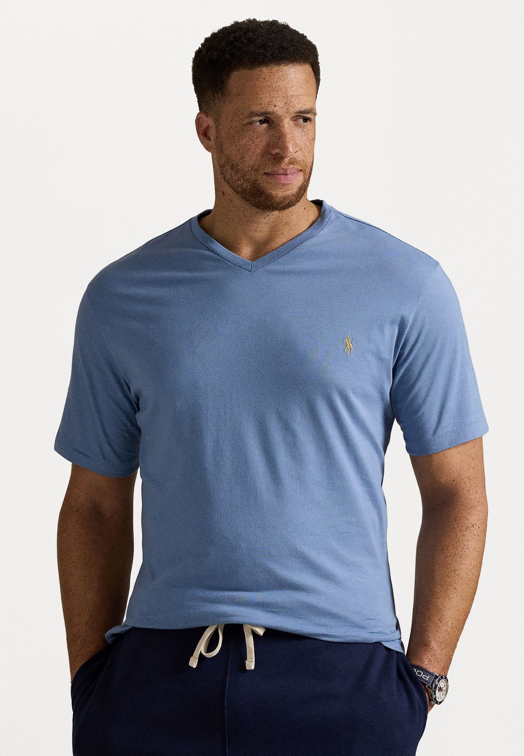 

Базовая футболка V-NECK Polo Ralph Lauren Big & Tall, синий