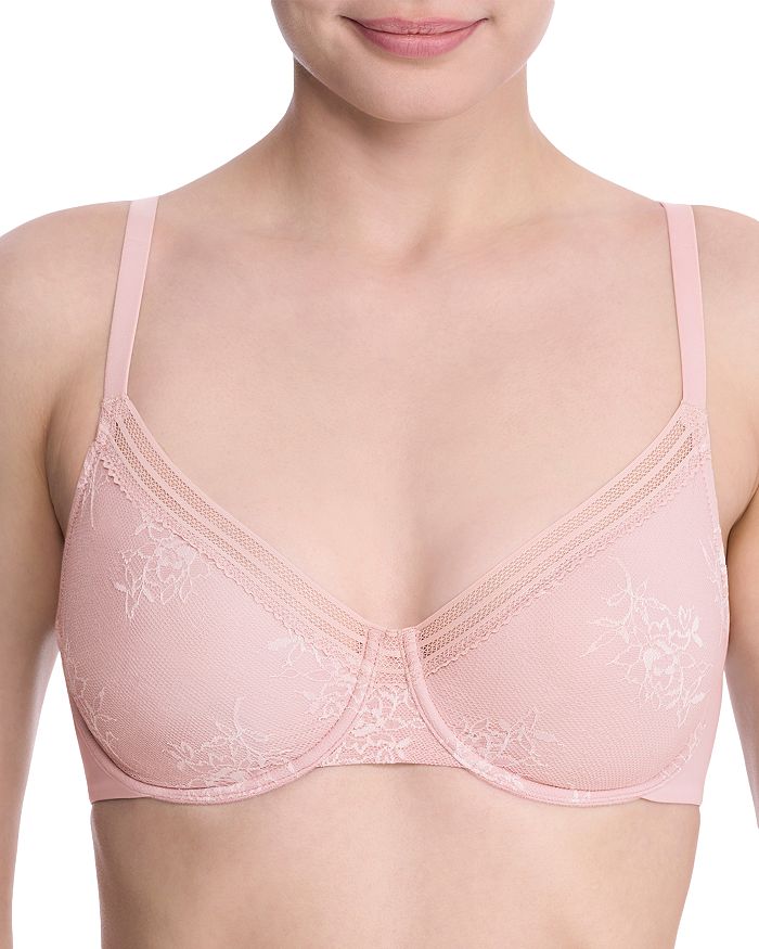

Бюстгальтер с кружевом и косточками Love Lace Natori, розовый