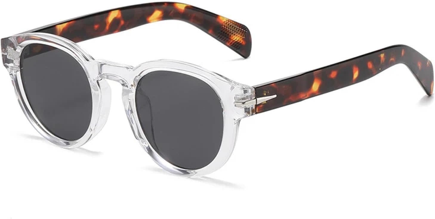 

Солнцезащитные очки с защитой от УФ-излучения UV400 для женщин и мужчин | Круглые панк-очки с заклепками | для занятий спортом на открытом воздухе DSVIGF, Transparent Grey