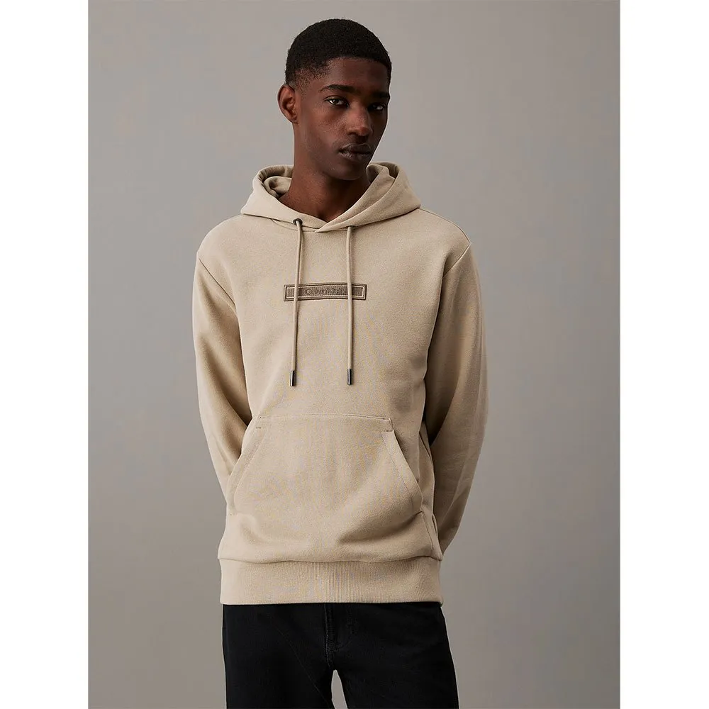 

Худи Calvin Klein Embroidered Logo Peached, бежевый