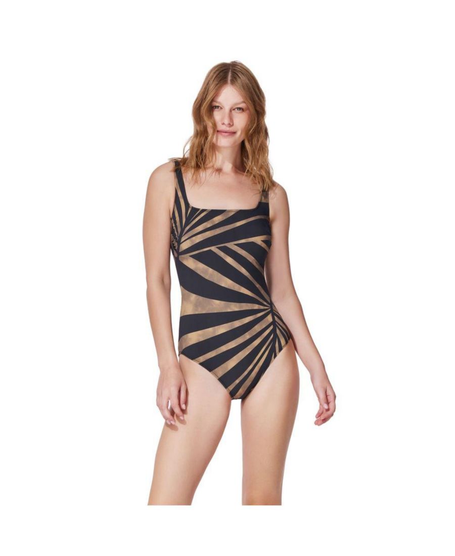 

Женский купальник Desert Queen с квадратным вырезом Gottex, Black-brown