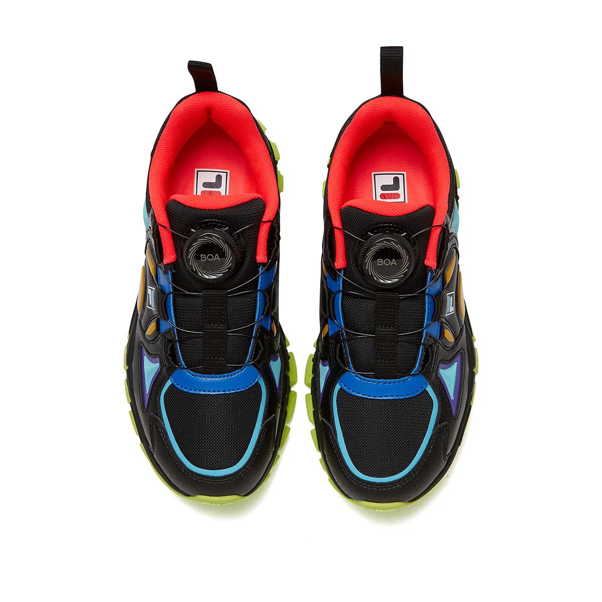 FILA KIDS Боа нескользящие, устойчивые к истиранию, дышащие низкие детские уличные кроссовки Black/Candy Pink для подростков — фото 3