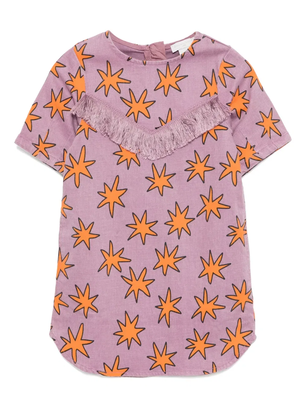 Платье с бахромой из ярких звезд Stella Mccartney Kids, фиолетовый