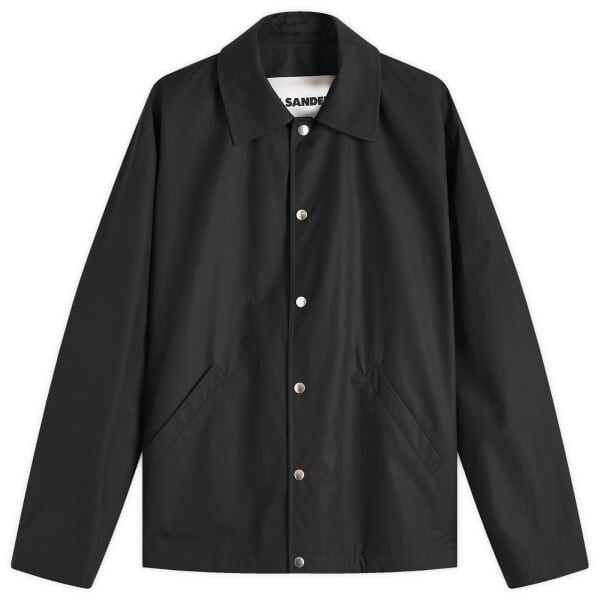

Тренерская куртка из хлопка с логотипом Jil Sander, черный