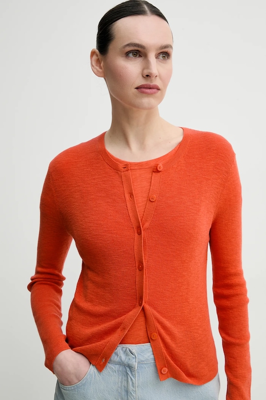 

Кардиган с добавлением льна Marc O'Polo, оранжевый