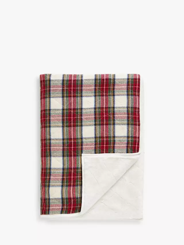 

Покрывало John Lewis Plaid Check Faux Fur, разноцветный