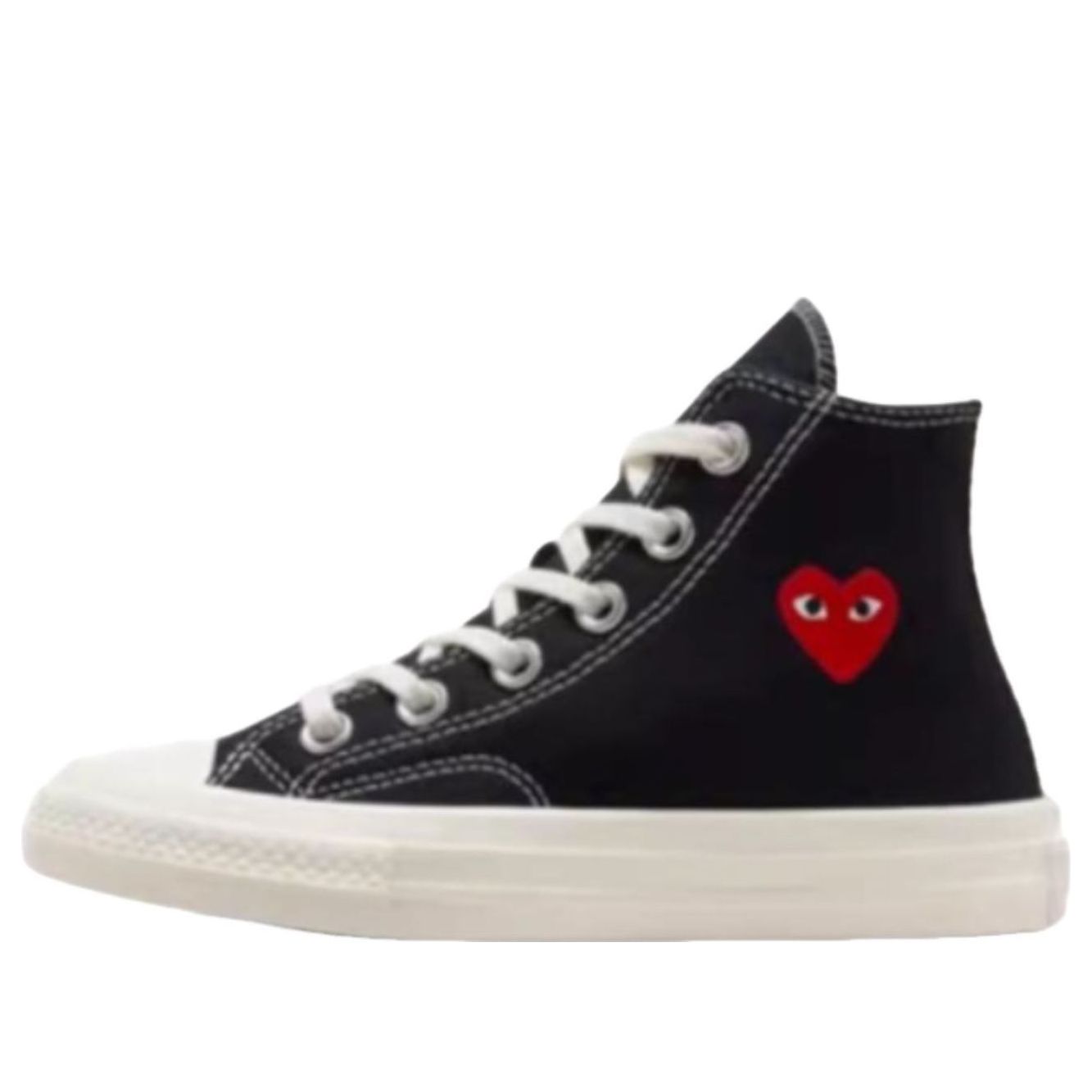 (P.S.) Converse x Comme des Garcons PLAY Chuck Taylor All Star 70 Hi 'Single Heart Black'