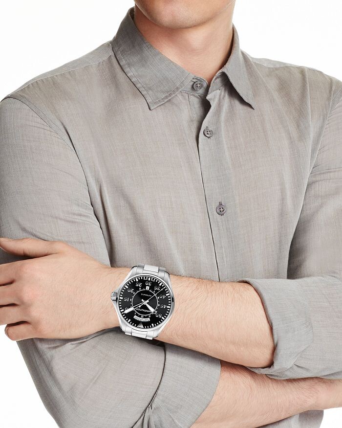 

Авиационные часы Hamilton Pilot цвета хаки, 42 мм, черный