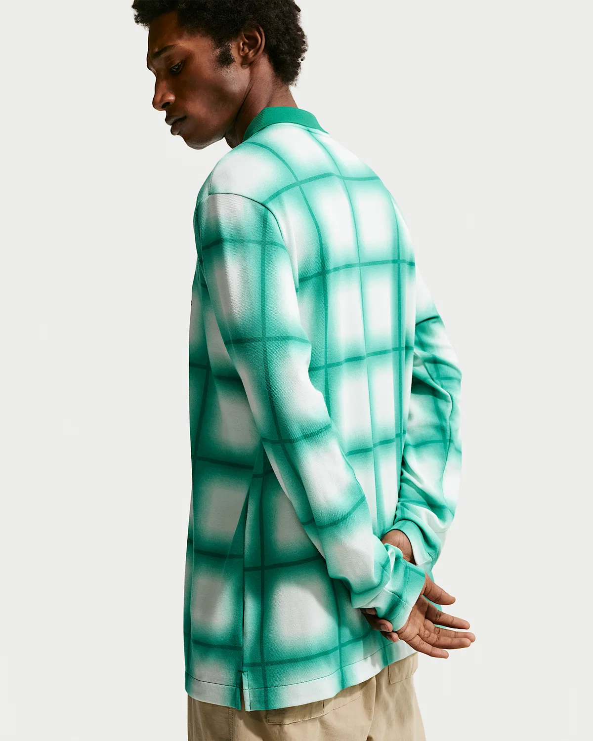 Мужское поло Nike Fairway Fresh Dri-FIT свободного кроя с длинным рукавом, Malachite/Malachite — фото 2