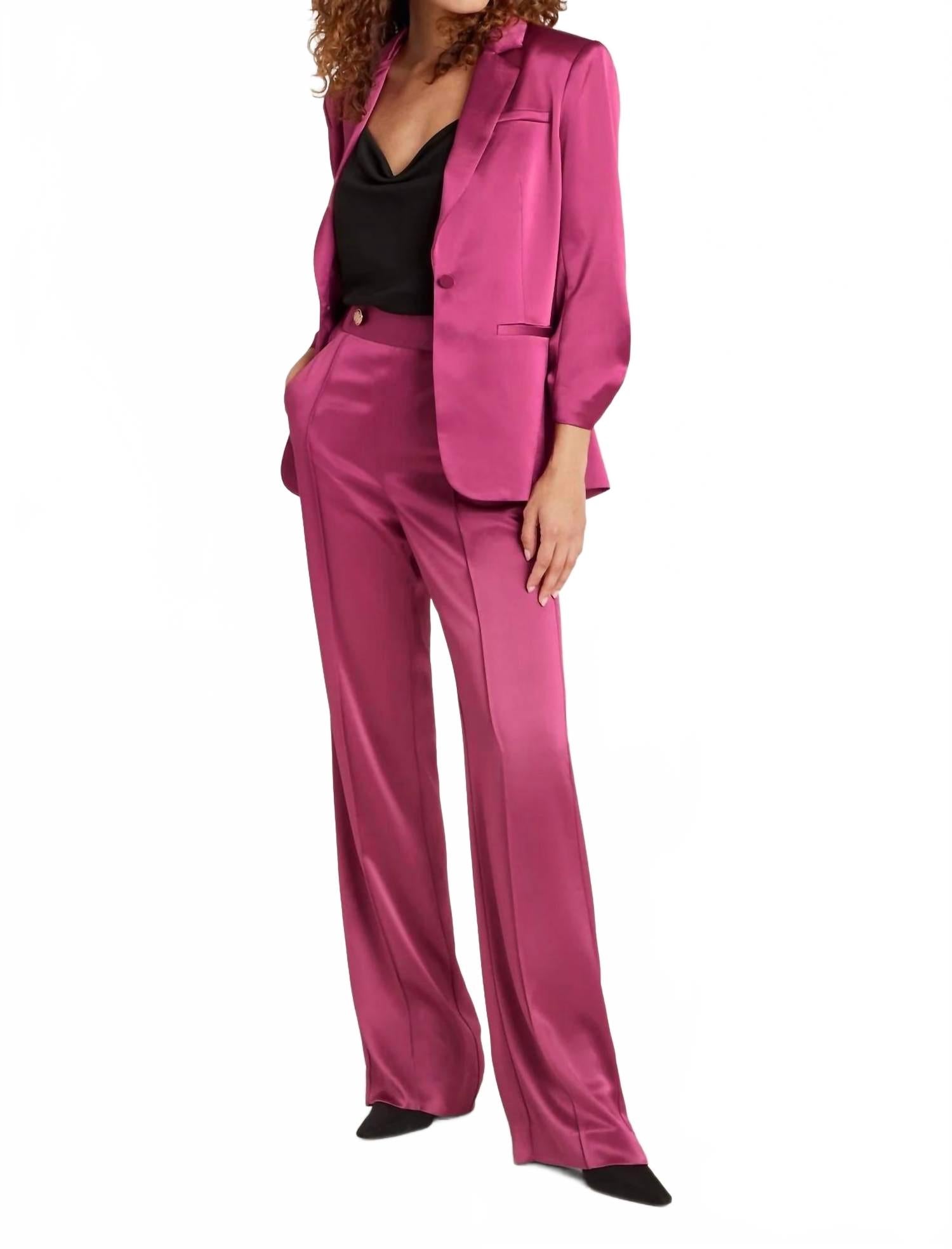 

Брюки Rainer Mid Rise Wide Leg в темно-фиолетовом цвете Cinq a sept