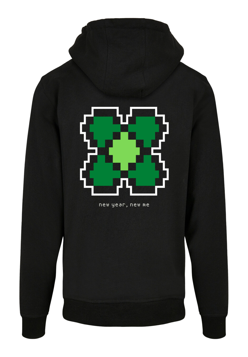 

Пуловер F4NT4STIC Basic Hoodie Silvester Happy New Year Pixel Kleeblatt, черный