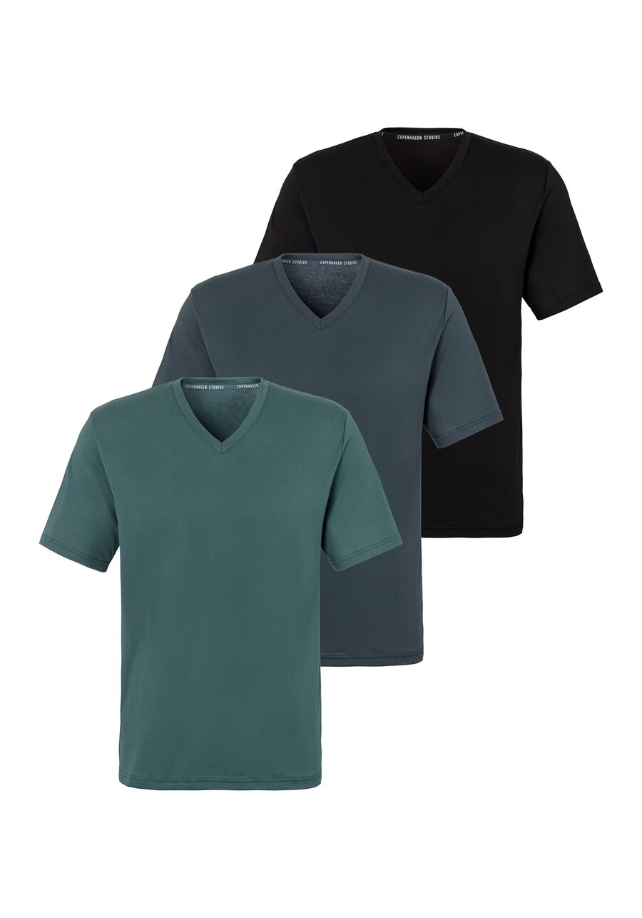 

Рубашка Copenhagen Studios, цвет Smoke blue/Emerald/Black