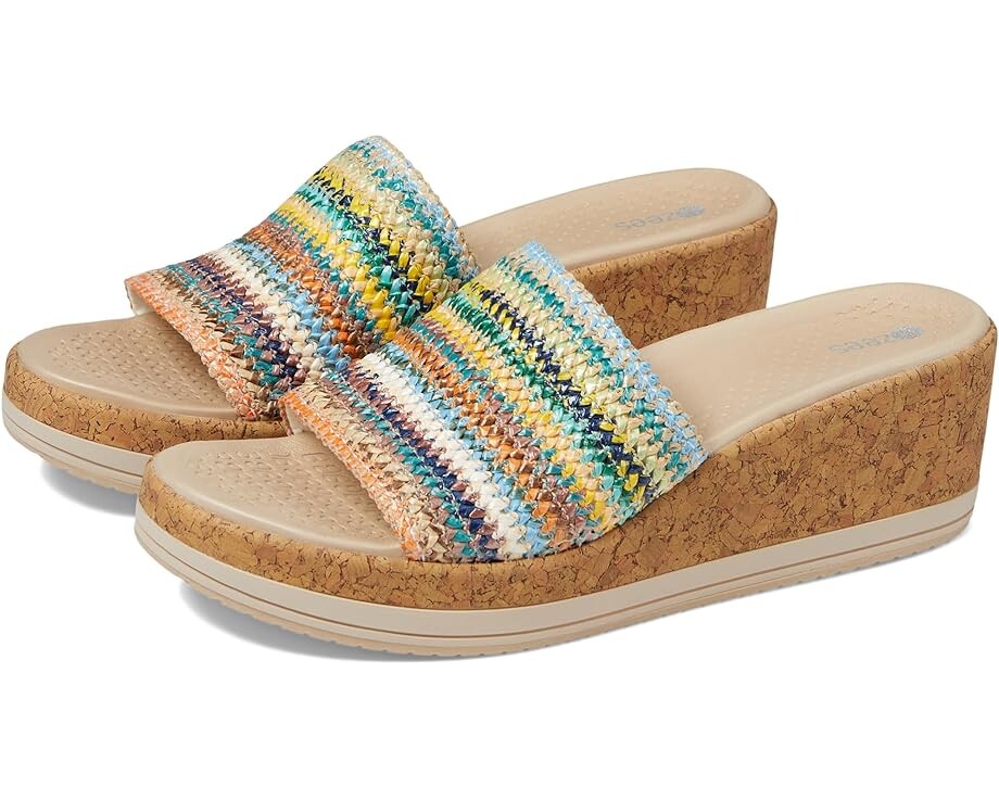 

Сандалии Bzees Runaway Slip-On Wedge Slides, цвет Multi Fabric