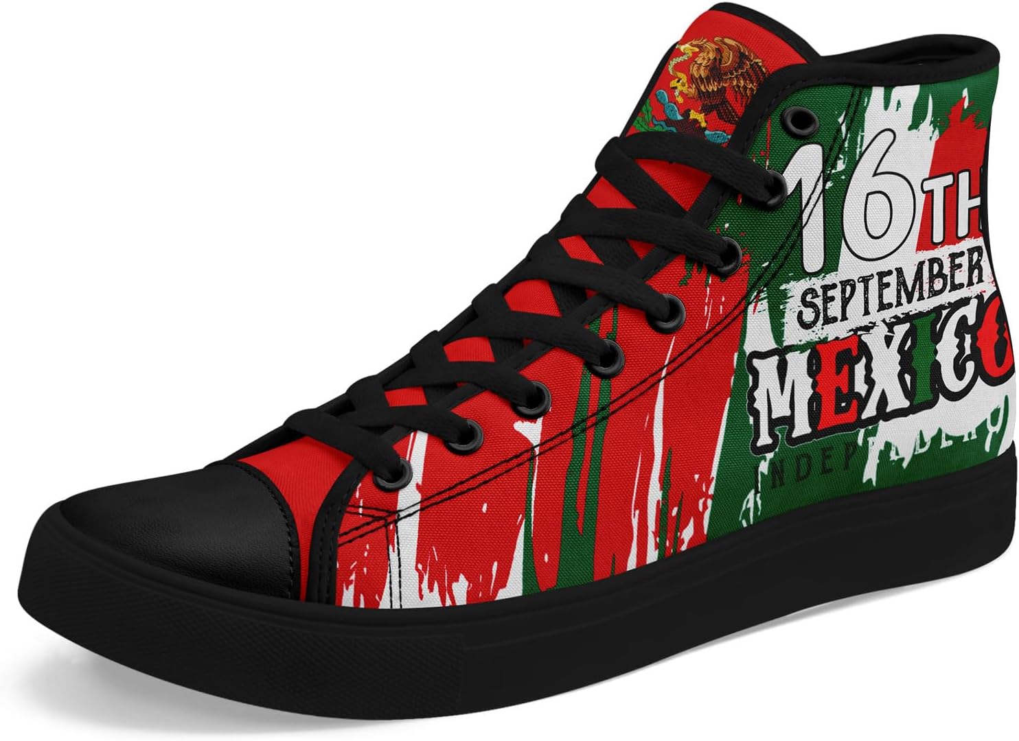 

Высокие кеды с принтом мексиканского флага, удобная резиновая подошва, дышащая сетчатая подкладка, повседневная обувь для мужчин и женщин Awsole, белый/черный/красный/зеленый