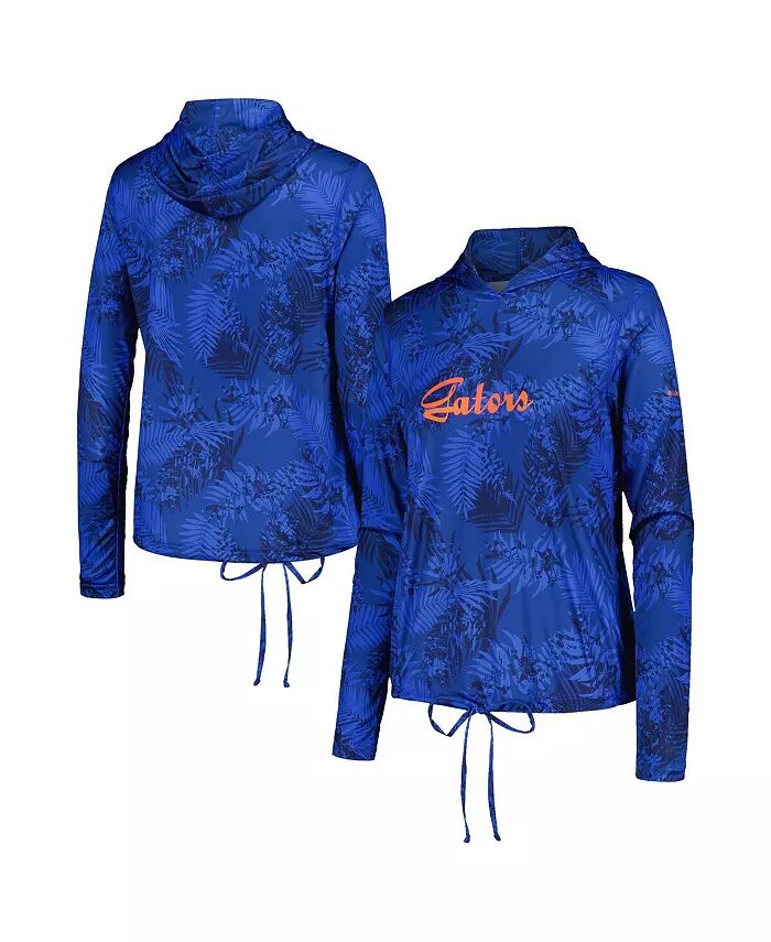 

Женская футболка с капюшоном и длинными рукавами Royal Florida Gators Summerdry Printed Columbia