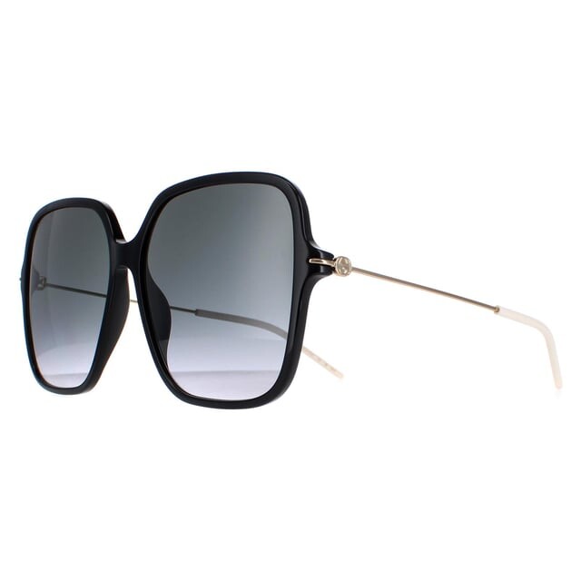 Квадратные женские блестящие и золотисто-серые градиентные gg1267s Gucci, черный — фото 2
