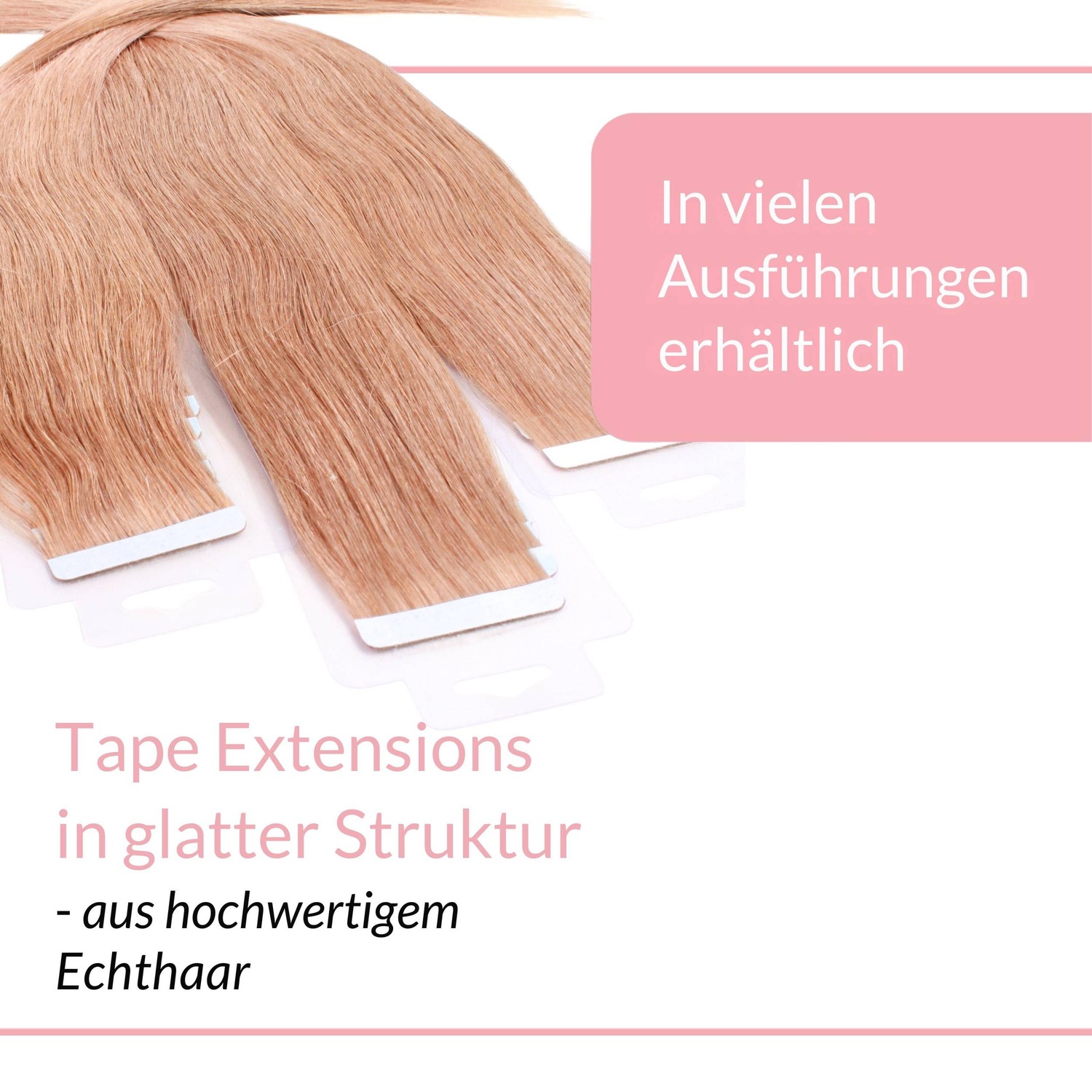 Накладные волосы tape extensions echthaar #8/01 hellblond natur-asch Hair2Heart, 50cm, количество 10 шт. — фото 3