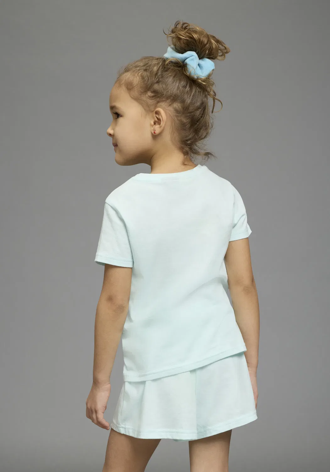 Футболка и шорты с принтом Stitch Kidsworld, бирюзовый — фото 4