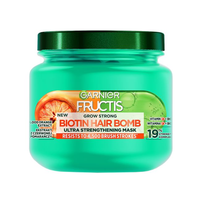 

Маска для волос Grow Strong Biotin Hair Bomb Garnier Fructis, 320 мл