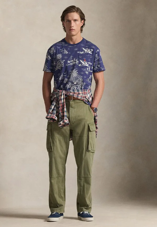 Футболка-Поло приталенного кроя с принтом медведя. Polo Ralph Lauren, Hrbr Island Bear-Boathouse Nvy — фото 2