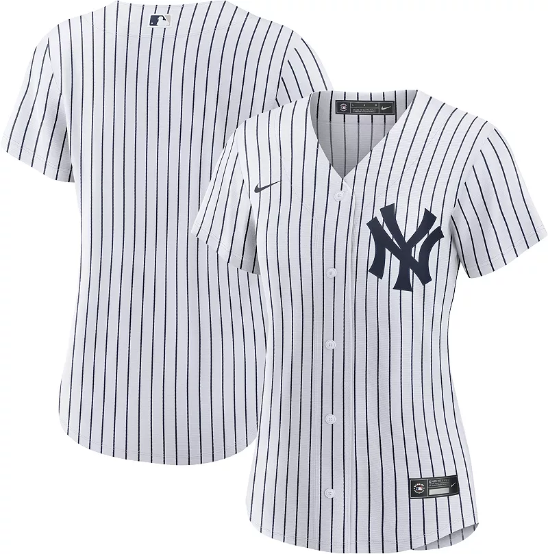 

Женская домашняя майка белого цвета Nike New York Yankees Blank Cool Base
