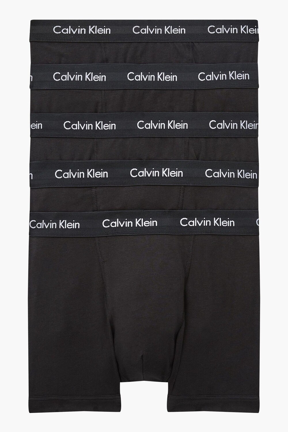 

Комплект из 5 пар черных хлопковых боксеров-стрейч Calvin Klein, черный