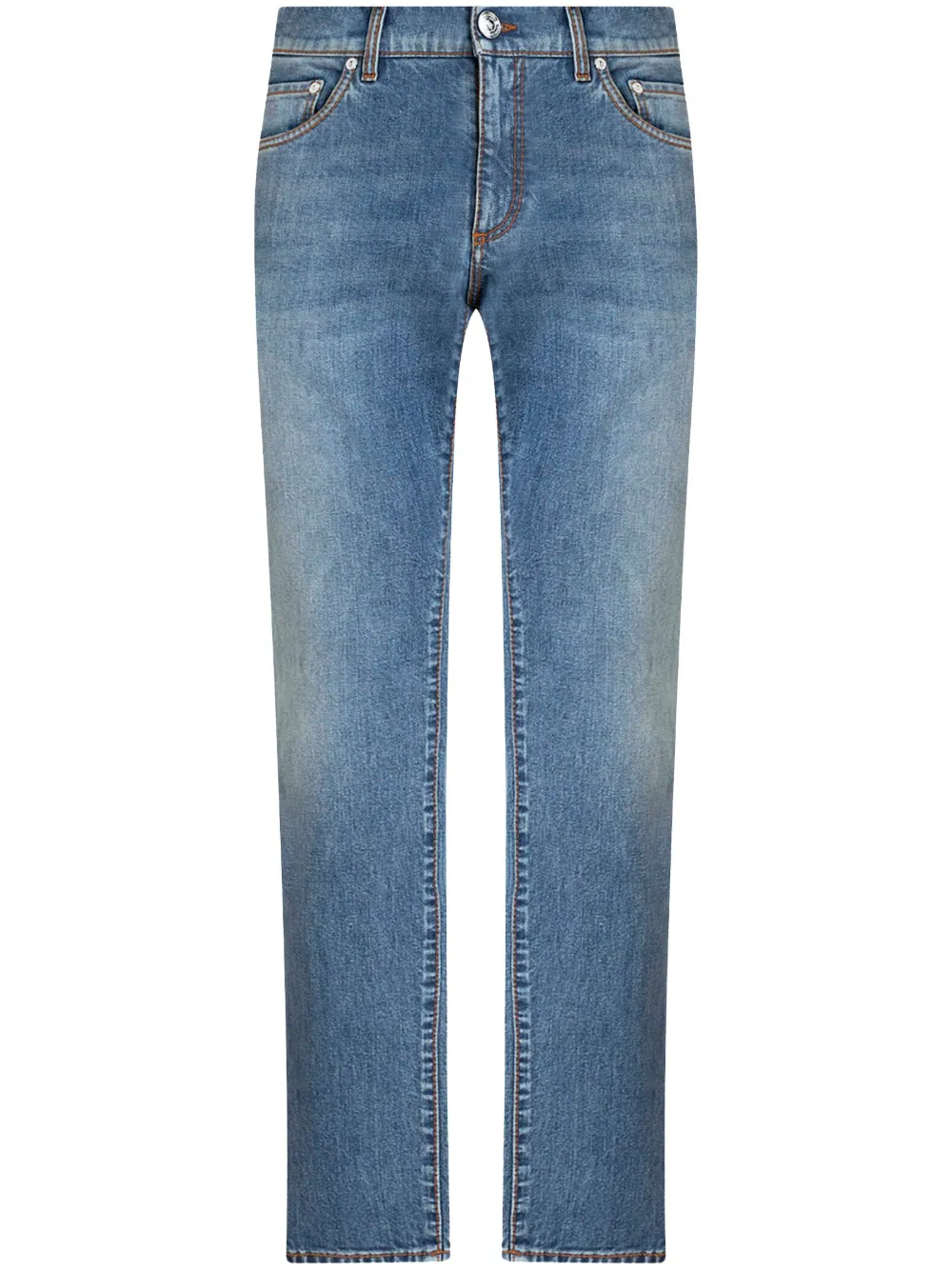 

Прямые джинсы с вышитым логотипом ETRO, синий