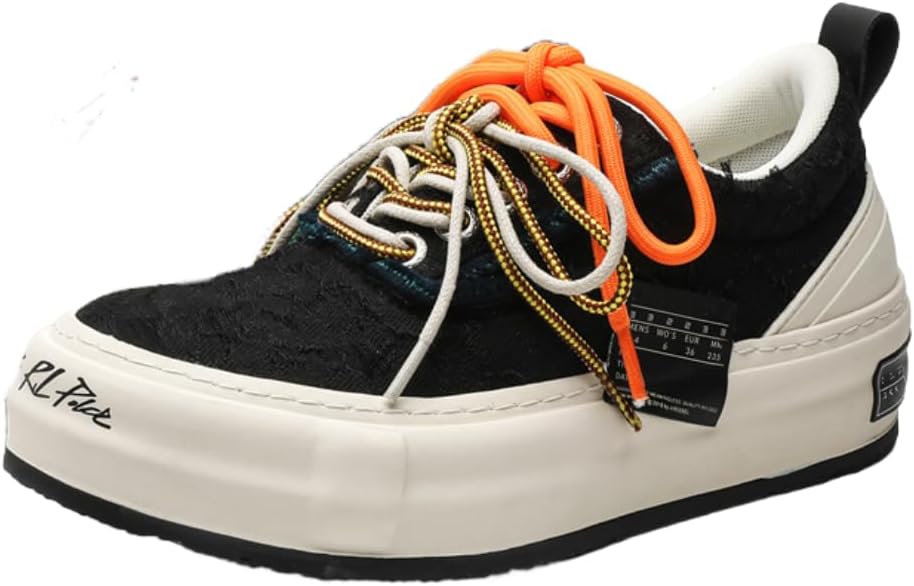 

Мужские летние кроссовки с цветными блоками, шнуровкой, легкие, удобные для прогулок, низкие, для пар Lexamen, черный