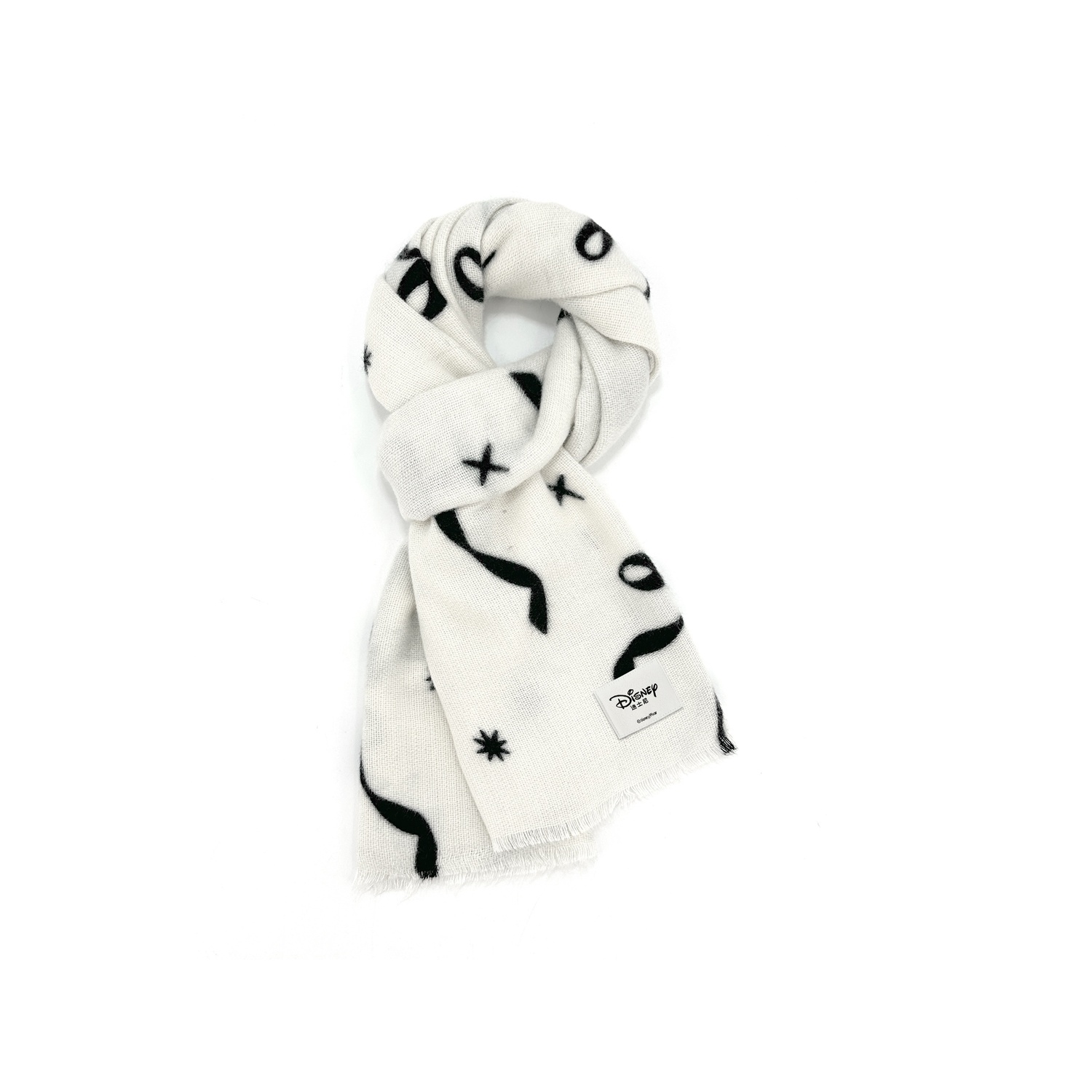 

Disney Полиэстеровый вязаный шарф унисекс, White