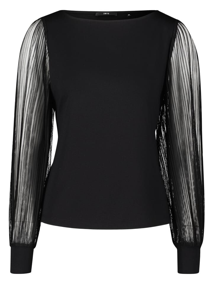 

Футболка Zero Jerseyshirt mit transparenten Ärmeln, цвет Black Beauty