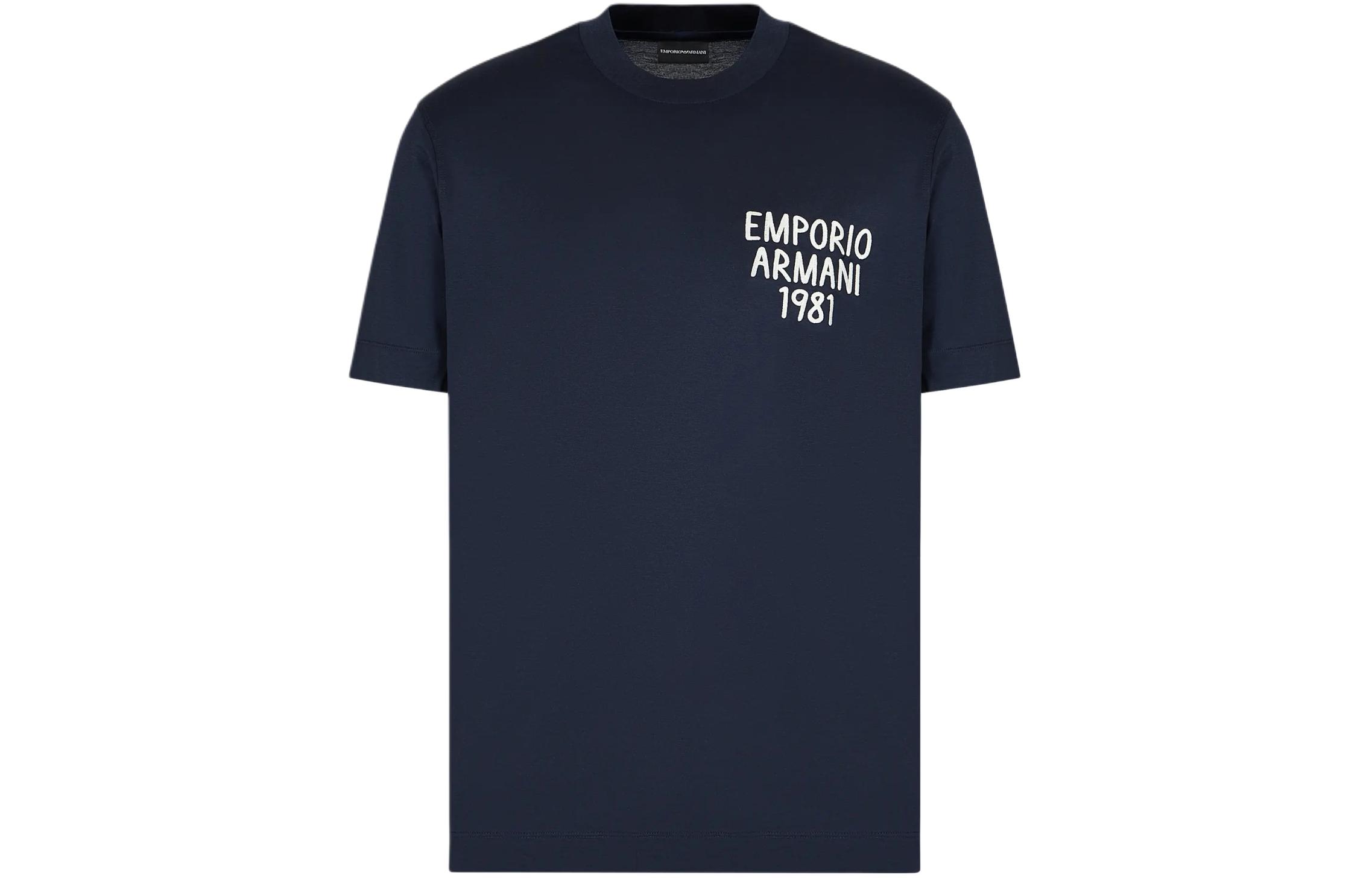 EMPORIO ARMANI Футболка SS24 Unisex Marine Blue — фото 3