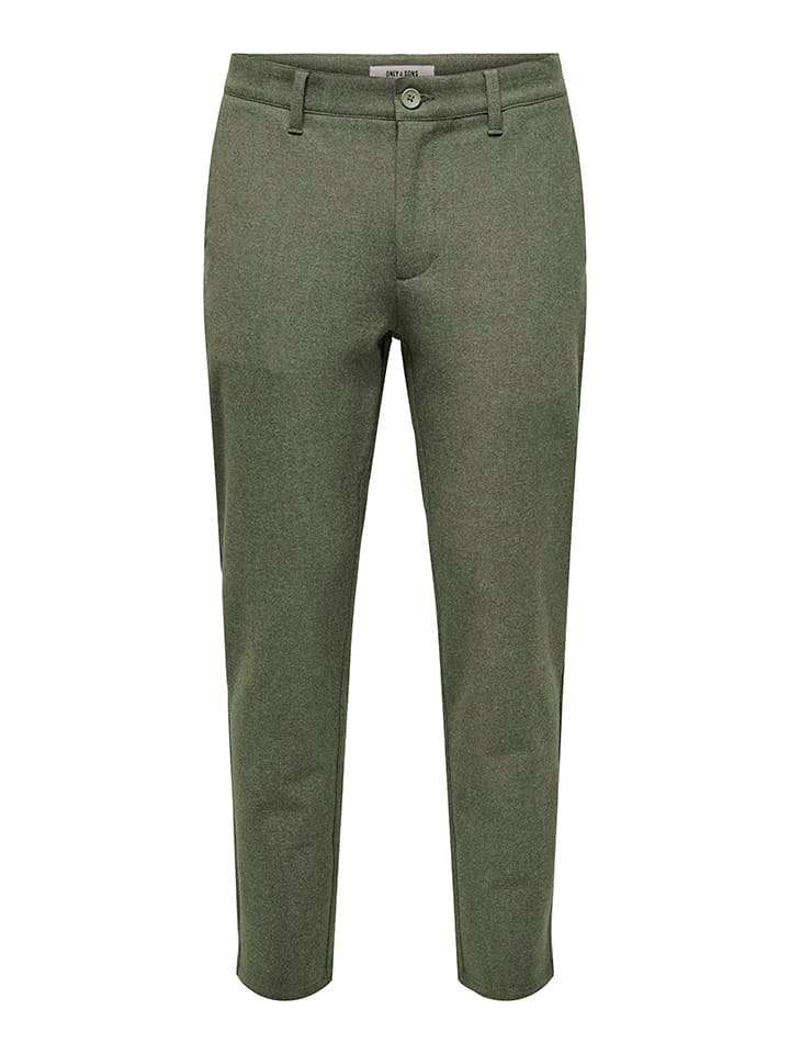 

ONLY & SONS Брюки чинос "Марк" - приталенный крой - цвет хаки