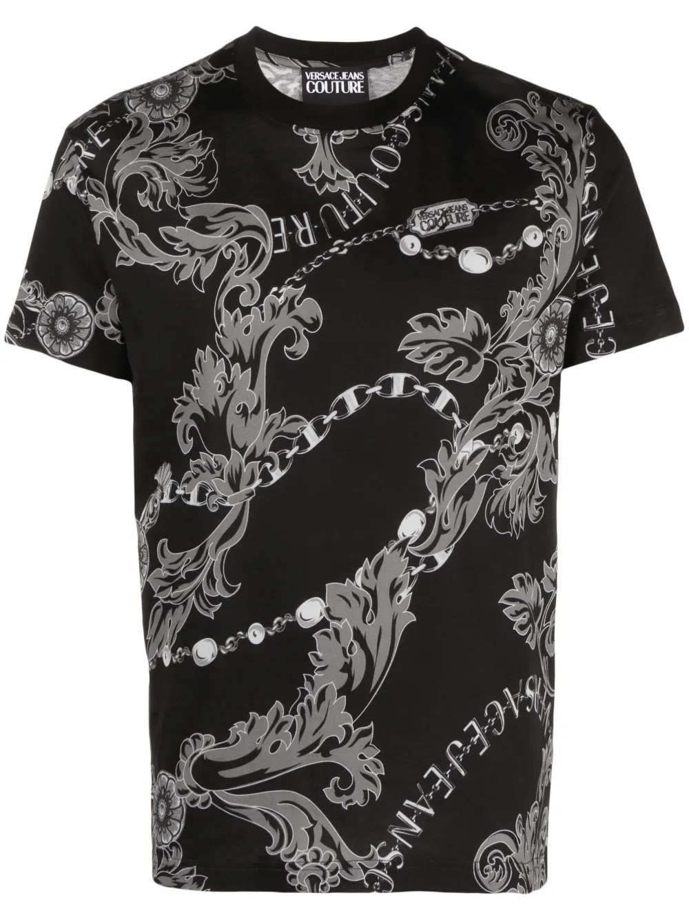 

Футболка с логотипом Versace Jeans Couture, черный