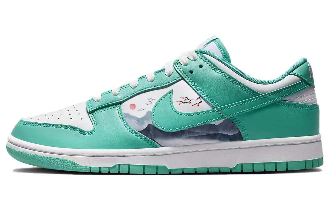 

Кроссовки Nike Dunk Skateboard Shoes Men Low-Top Green White, зеленый