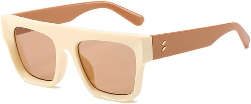 

Модные квадратные солнцезащитные очки для женщин, роскошные ретро-очки для мужчин, трендовые синие, фиолетовые, бежевые солнцезащитные очки с защитой от УФ-излучения UV400 generic, Beige