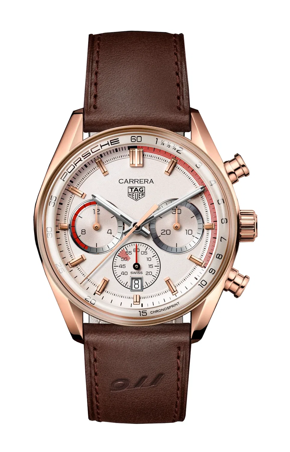 TAG HEUER CARRERA CHRONOSPRINT X PORSCHE СПЕЦИАЛЬНАЯ СЕРИЯ - CBS2040.FC8318, золотой