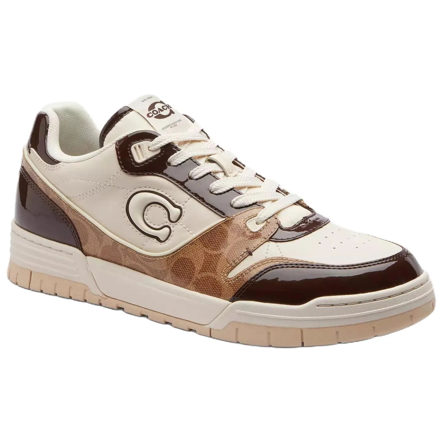 COACH Кроссовки Soho Leather Low top Skateboard мужские коричневые — фото 4