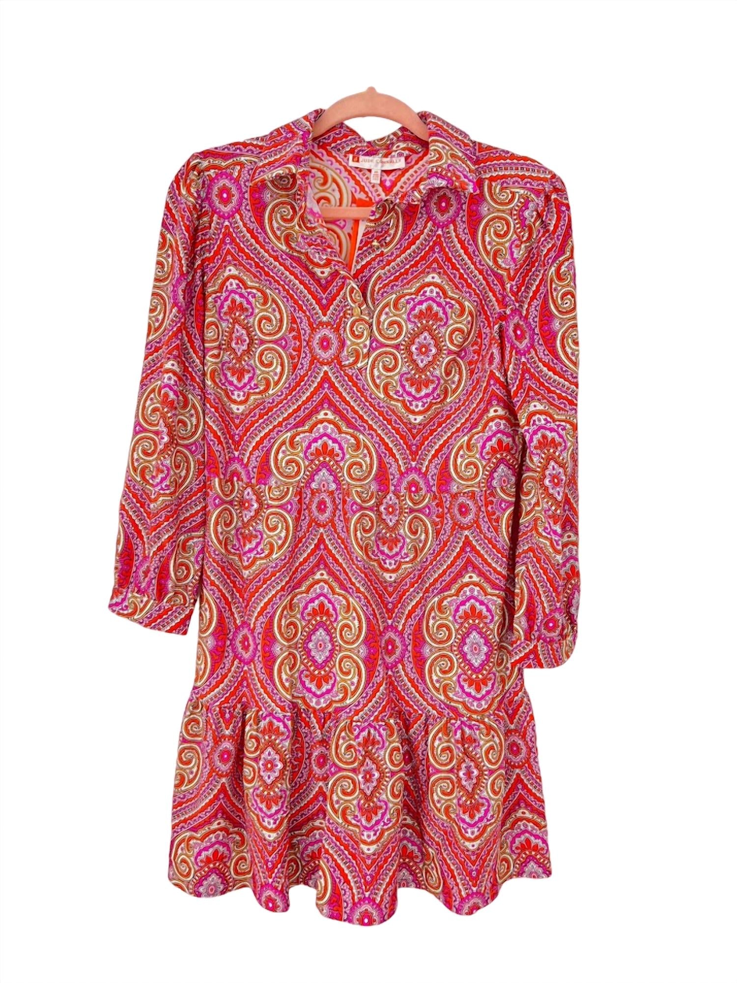 

Платье Henley с медальоном Paisley в ярко-розовый цвет JUDE CONNALLY
