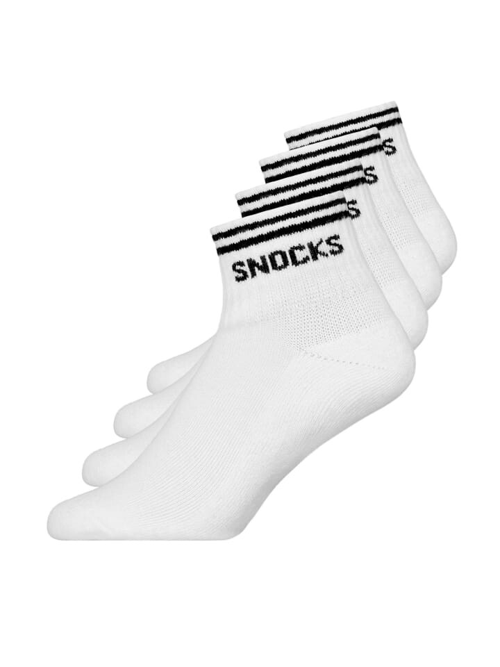 

Носки SNOCKS Retro Sneaker aus Bio Baumwolle 4 Paar, цвет weiß (streifen)