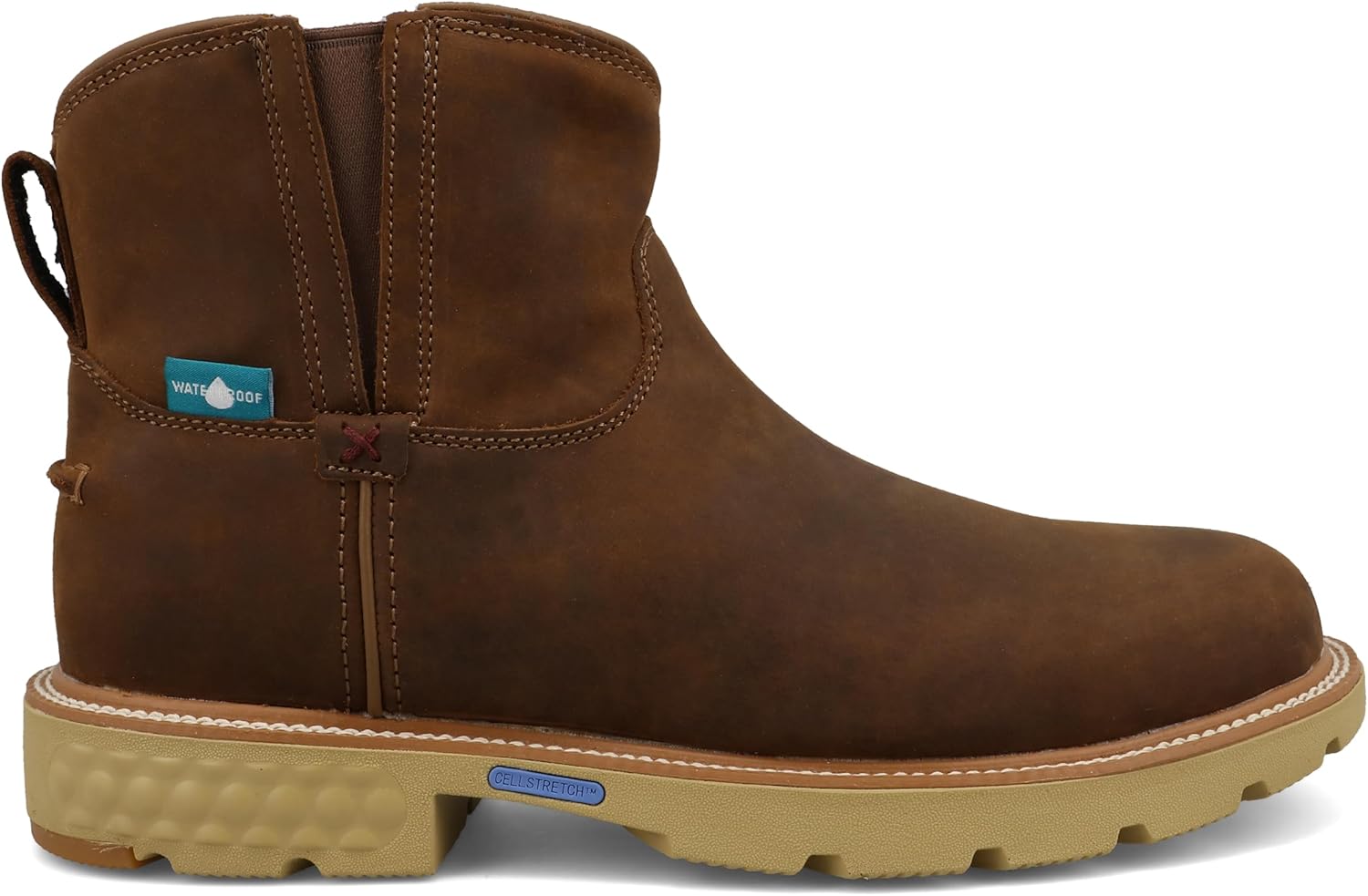 Ботинки Twisted X Men's 15 см, круглый носок с технологией CellStretch, Distressed Saddle — фото 4