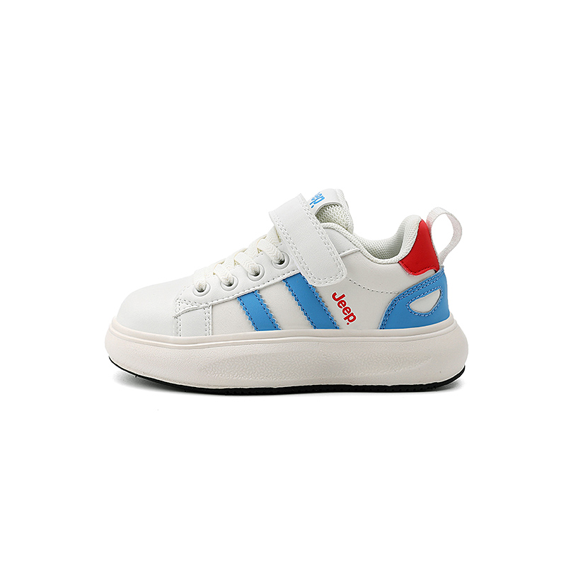 

Износостойкие низкие детские скейтбординговые кроссовки White Blue Red Kids' Jeep